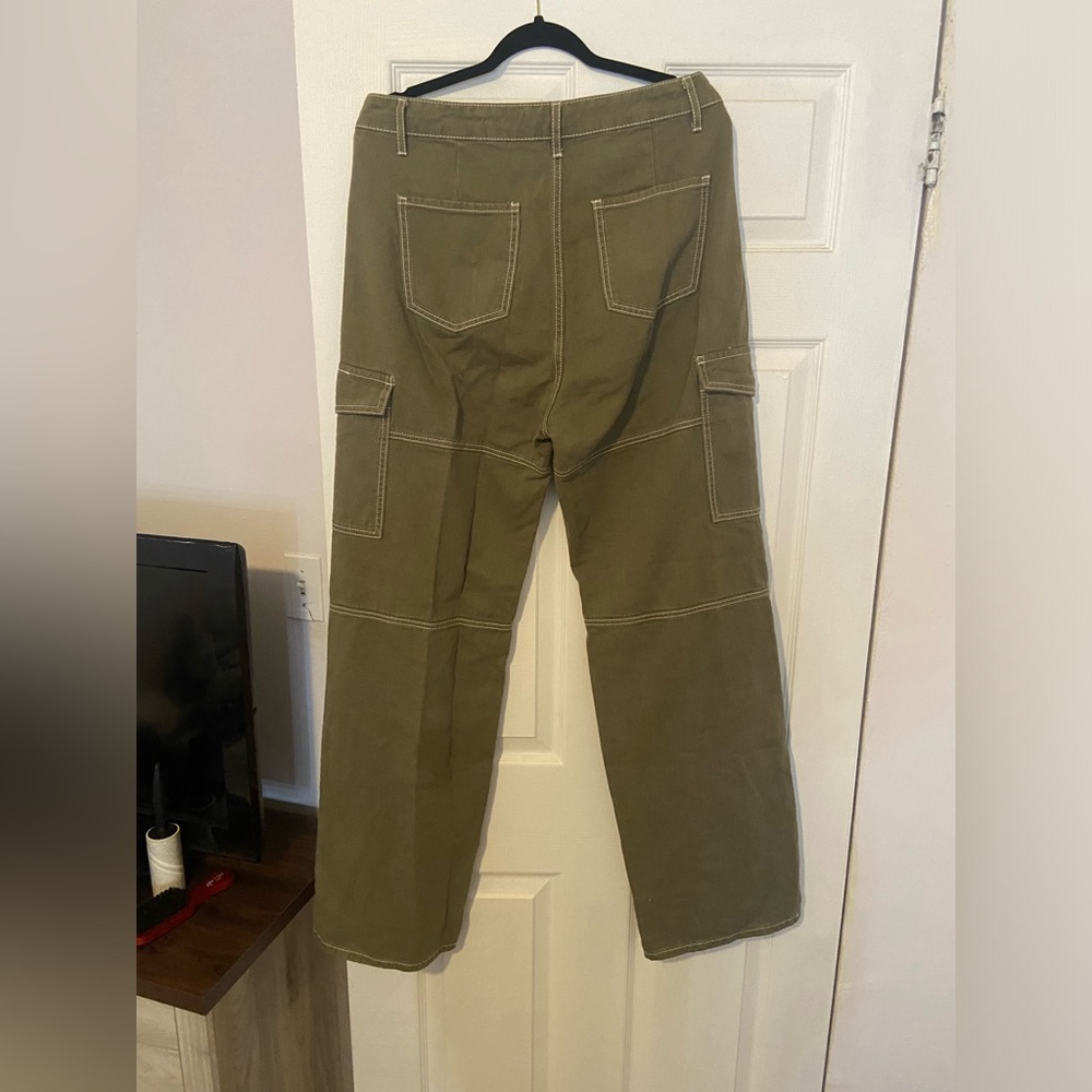 Green denim jeans